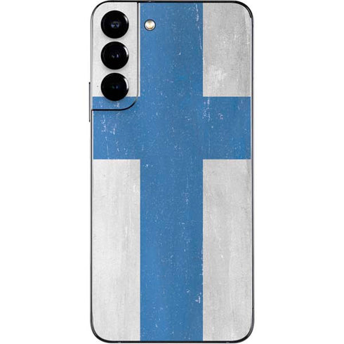 Finland Flag Distressed Galaxy S22 Plus Skin
