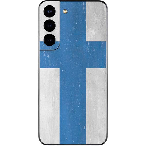 Finland Flag Distressed Galaxy S22 Skin