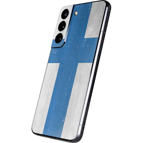 Finland Flag Distressed Galaxy S22 Skin