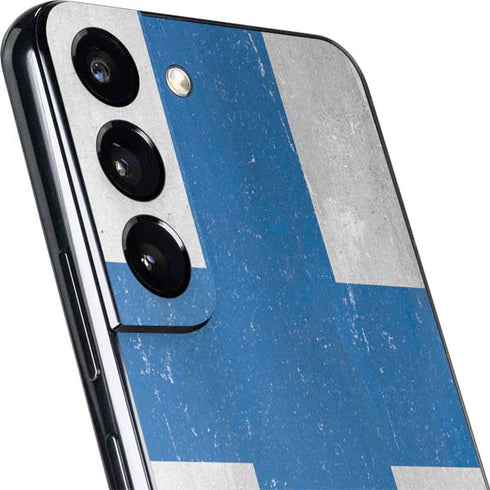 Finland Flag Distressed Galaxy S22 Skin