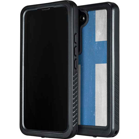 Finland Flag Distressed Galaxy S23 Plus Waterproof Case