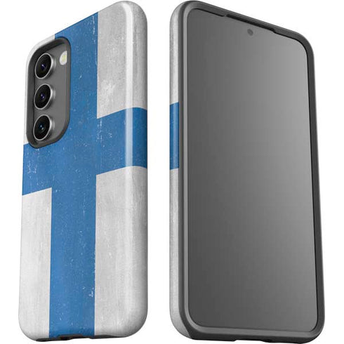 Finland Flag Distressed Galaxy S23 Pro Case