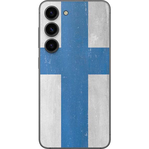 Finland Flag Distressed Galaxy S23 Skin