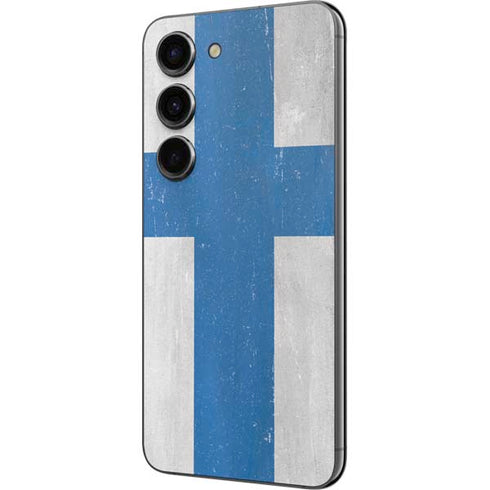 Finland Flag Distressed Galaxy S23 Skin