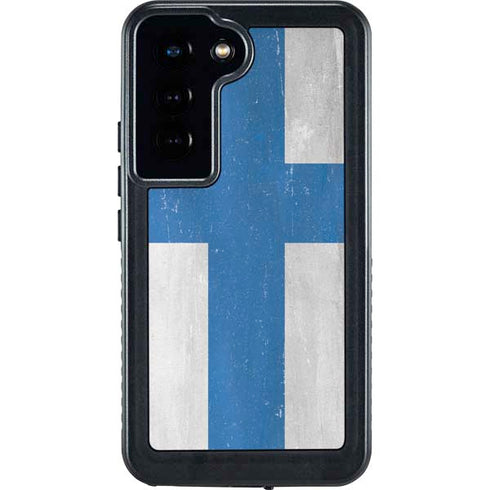 Finland Flag Distressed Galaxy S23 Waterproof Case