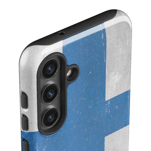 Finland Flag Distressed Galaxy S24 Impact Case