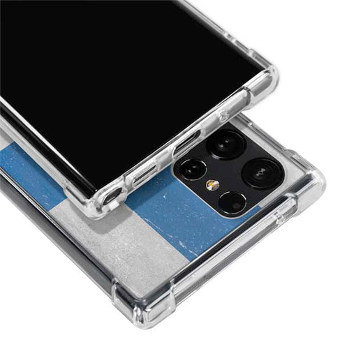 Finland Flag Distressed Galaxy S24 Ultra Clear Case