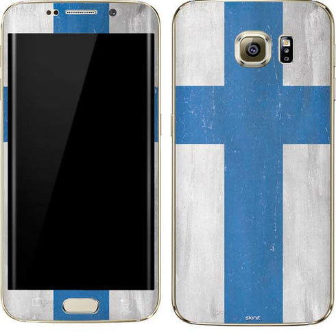 Finland Flag Distressed Galaxy S7 Edge Skin