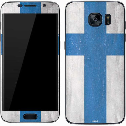 Finland Flag Distressed Galaxy S7 Skin