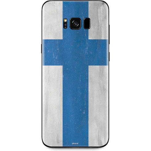 Finland Flag Distressed Galaxy S8 Skin