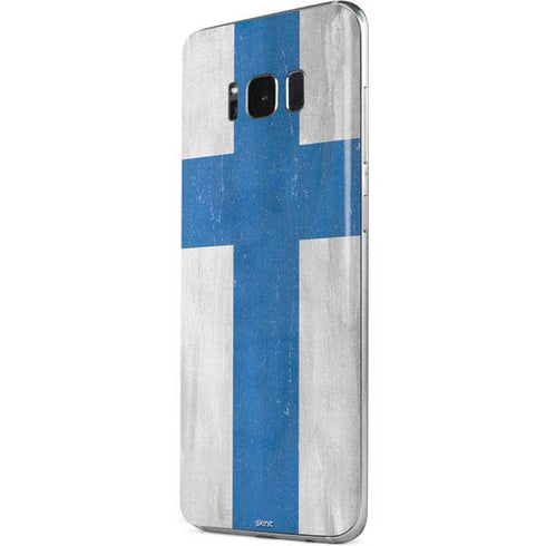 Finland Flag Distressed Galaxy S8 Skin