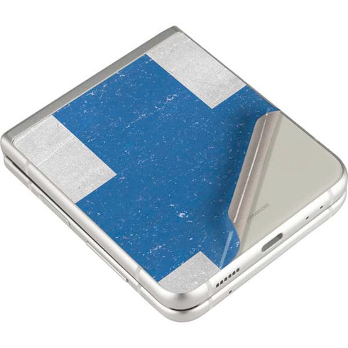 Finland Flag Distressed Galaxy Z Flip3 5G Skin