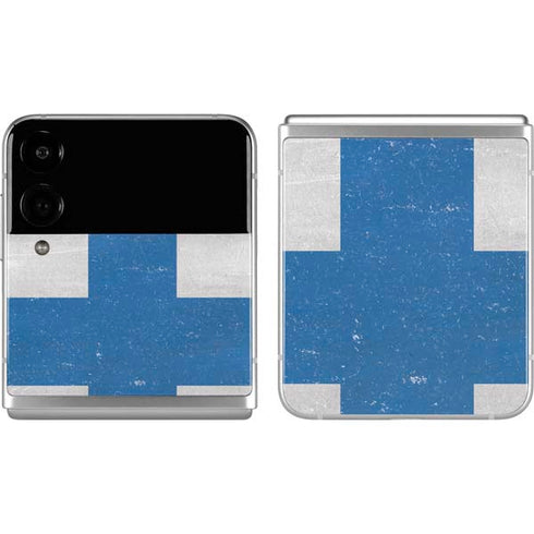 Finland Flag Distressed Galaxy Z Flip4 5G Skin