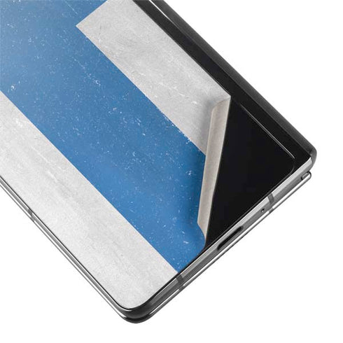 Finland Flag Distressed Galaxy Z Fold2 5G Skin