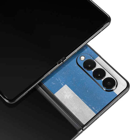 Finland Flag Distressed Galaxy Z Fold3 5G Skin