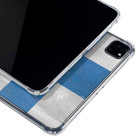 Finland Flag Distressed iPad Pro 12.9in (2020) Clear Case