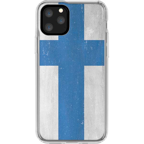 Finland Flag Distressed iPhone 11 Pro Clear Case