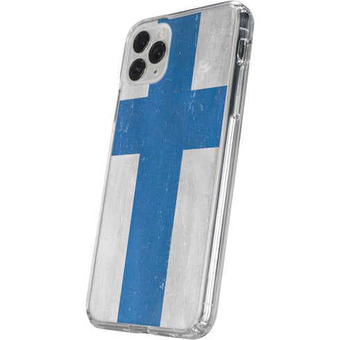 Finland Flag Distressed iPhone 11 Pro Clear Case