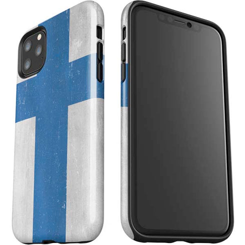Finland Flag Distressed iPhone 11 Pro Max Impact Case