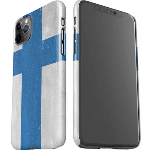 Finland Flag Distressed iPhone 11 Pro Max Lite Case