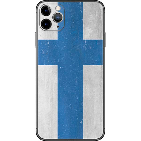 Finland Flag Distressed iPhone 11 Pro Max Skin