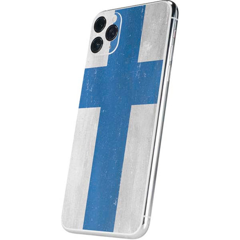 Finland Flag Distressed iPhone 11 Pro Max Skin