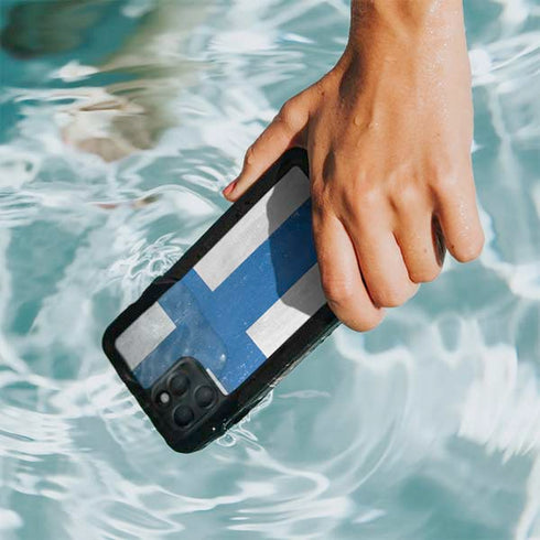 Finland Flag Distressed iPhone 11 Pro Max Waterproof Case