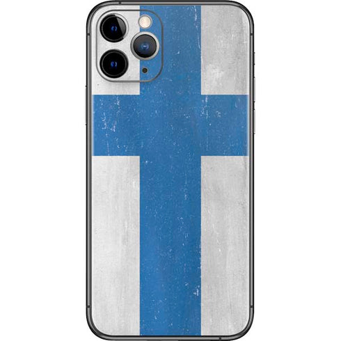 Finland Flag Distressed iPhone 11 Pro Skin
