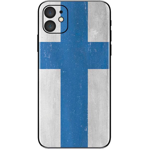 Finland Flag Distressed iPhone 11 Skin