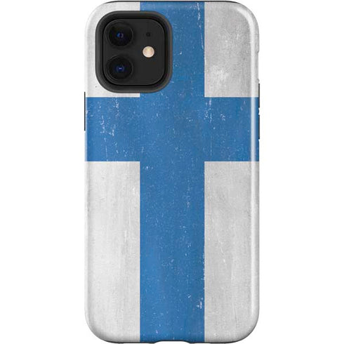Finland Flag Distressed iPhone 12 Impact Case