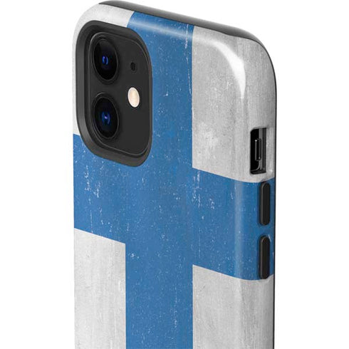 Finland Flag Distressed iPhone 12 Impact Case