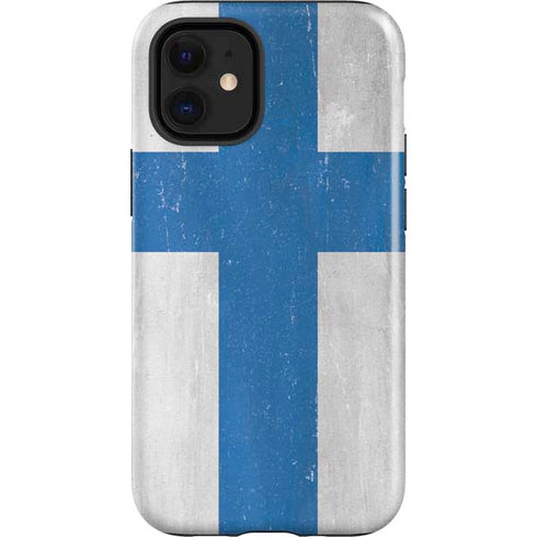 Finland Flag Distressed iPhone 12 Mini Impact Case