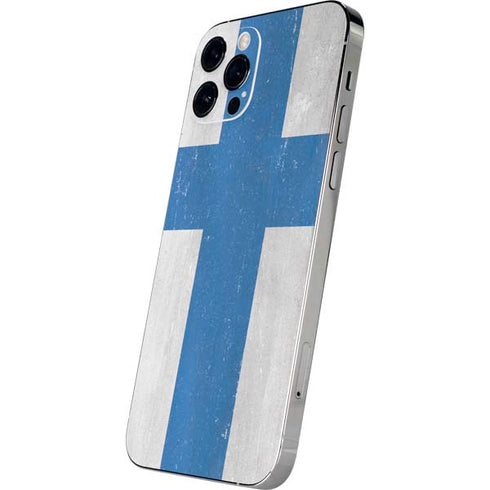 Finland Flag Distressed iPhone 12 Pro Max Skin