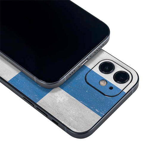 Finland Flag Distressed iPhone 12 Skin