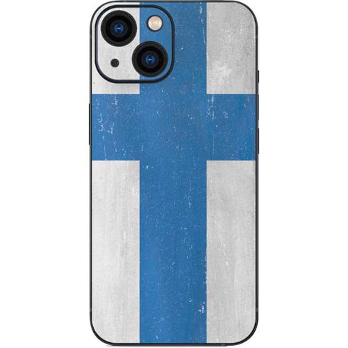 Finland Flag Distressed iPhone 13 Mini Skin