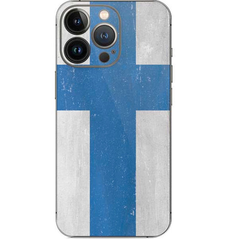 Finland Flag Distressed iPhone 13 Pro Skin