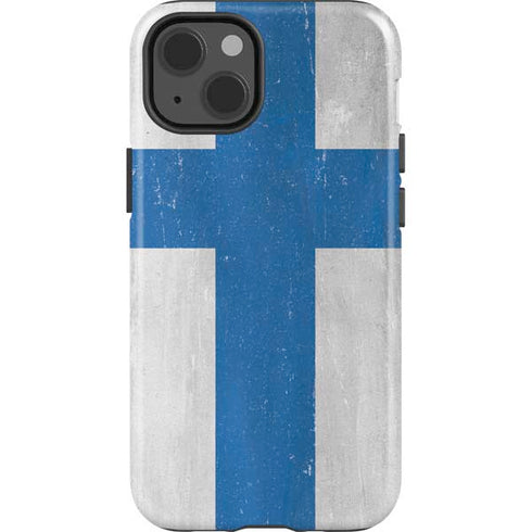 Finland Flag Distressed iPhone 14 Impact Case