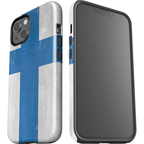 Finland Flag Distressed iPhone 14 Impact Case
