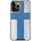 Finland Flag Distressed iPhone 14 Pro Max Clear Case