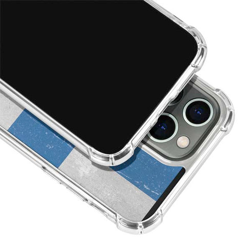 Finland Flag Distressed iPhone 14 Pro Max Clear Case