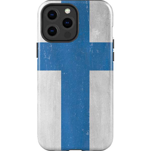 Finland Flag Distressed iPhone 14 Pro Max Impact Case