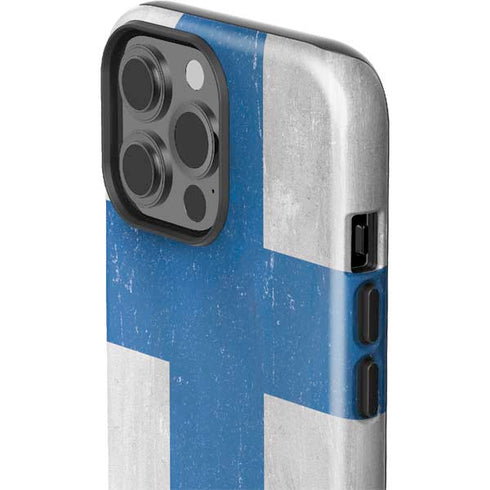 Finland Flag Distressed iPhone 15 Pro Max Impact Case