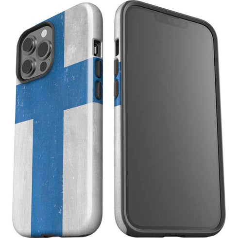 Finland Flag Distressed iPhone 15 Pro Max Impact Case