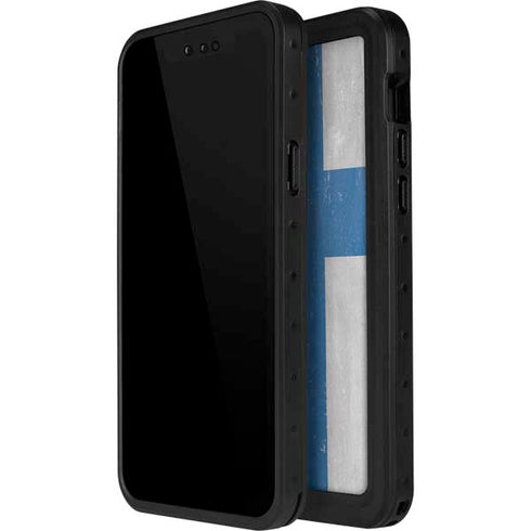 Finland Flag Distressed iPhone 14 Pro Waterproof Case