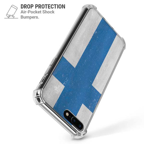 Finland Flag Distressed iPhone 7/8 Plus Clear Case