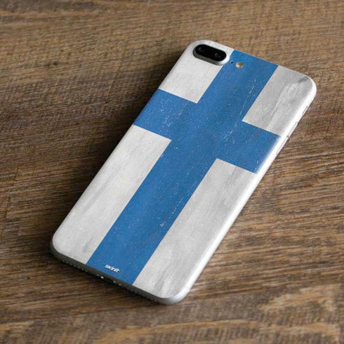 Finland Flag Distressed iPhone 7 Plus Skin