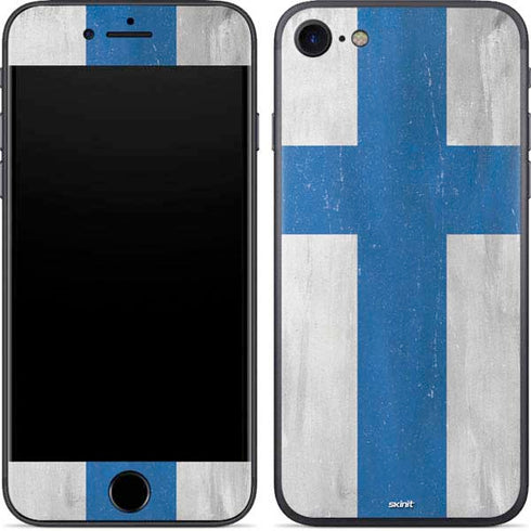 Finland Flag Distressed iPhone 7 Skin