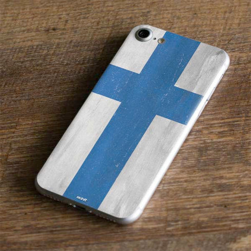 Finland Flag Distressed iPhone 7 Skin