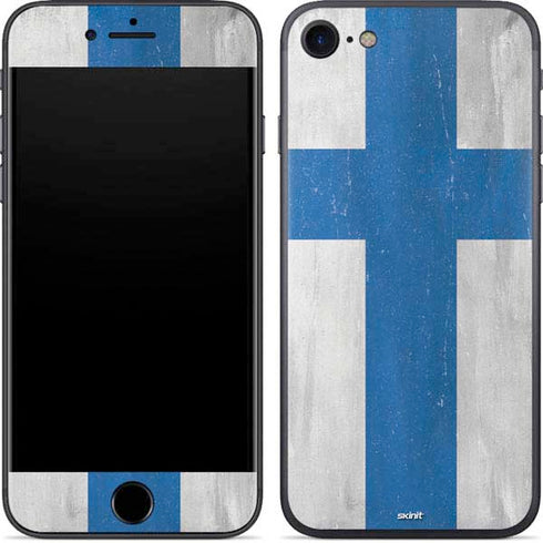 Finland Flag Distressed iPhone 8 Skin
