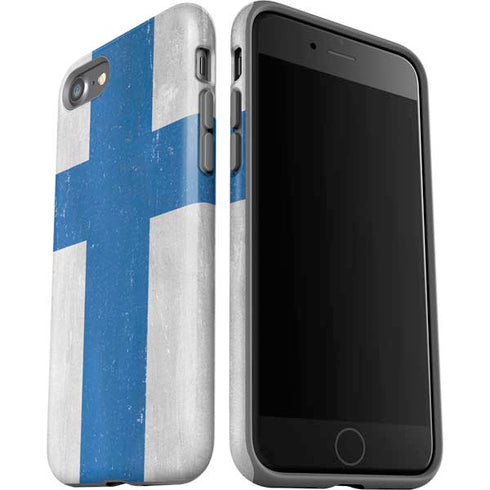 Finland Flag Distressed iPhone SE (2nd & 3rd Gen) Pro Case